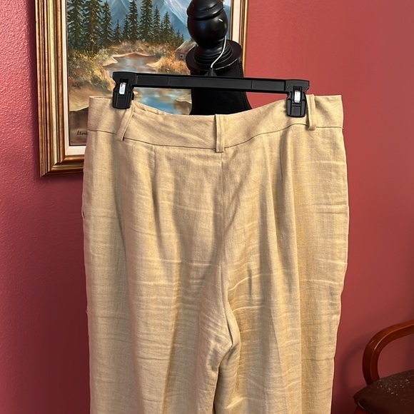 Lauren Ralph Lauren Linen Wide Leg Trouser Pants - Picture 6 of 8